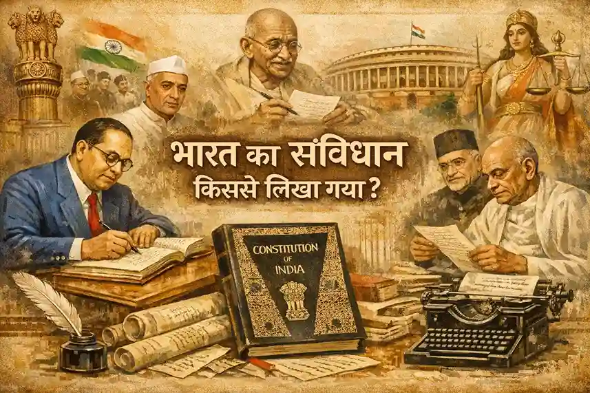 भारत का संविधान किससे लिखा गया